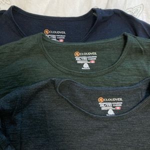 100% Merino Wool Long Sleeve Tees set of 3